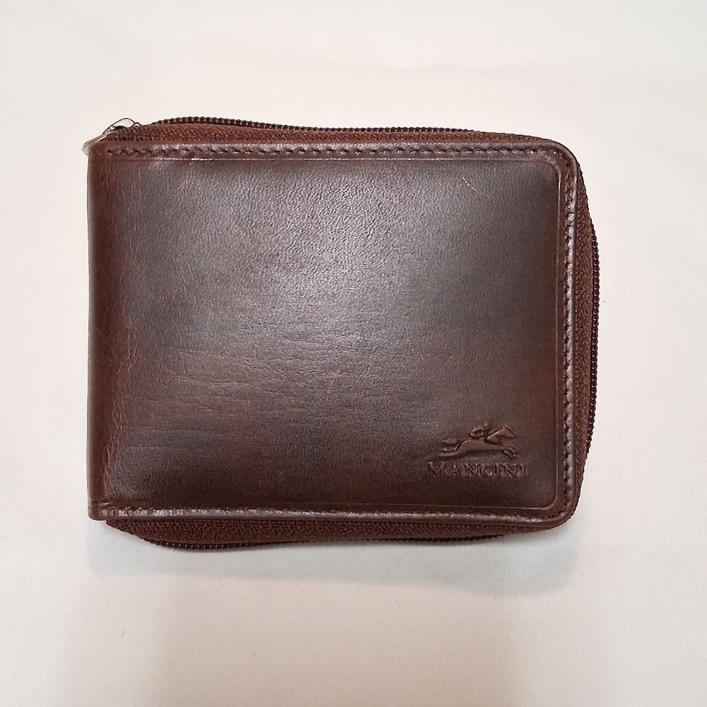 Mancini Brown Leather Men's Wallet With Removable Passcase